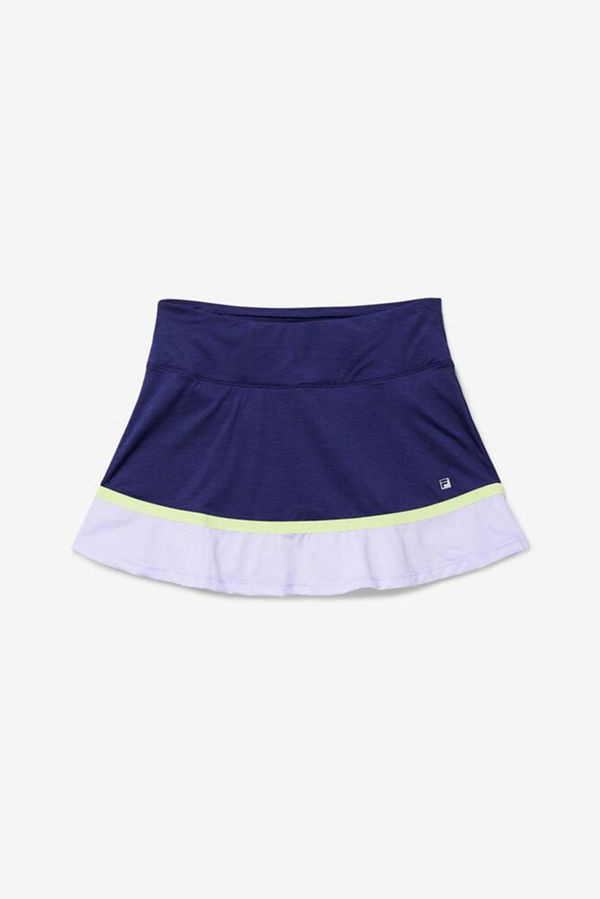 Saia Curta Fila Mulher Roxo/Luz Verdes - Fila Back Court Flare Outlet Portugal,APRU-53296